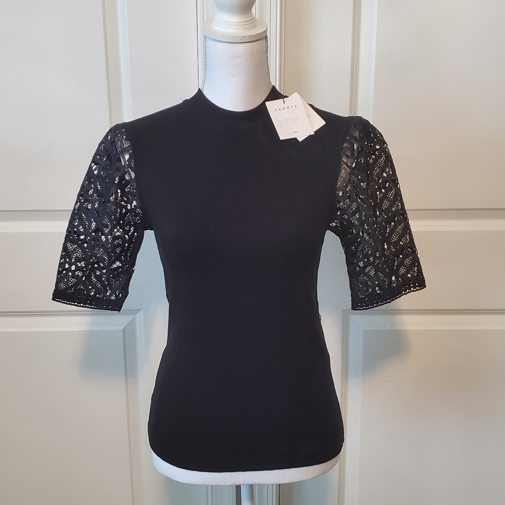 NWT>> Sandro Lace Top
